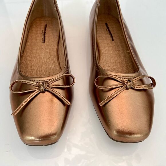 Kelsi Dagger Ballet Flats bronze Frankie Square Toe Size 8 - Picture 7 of 10